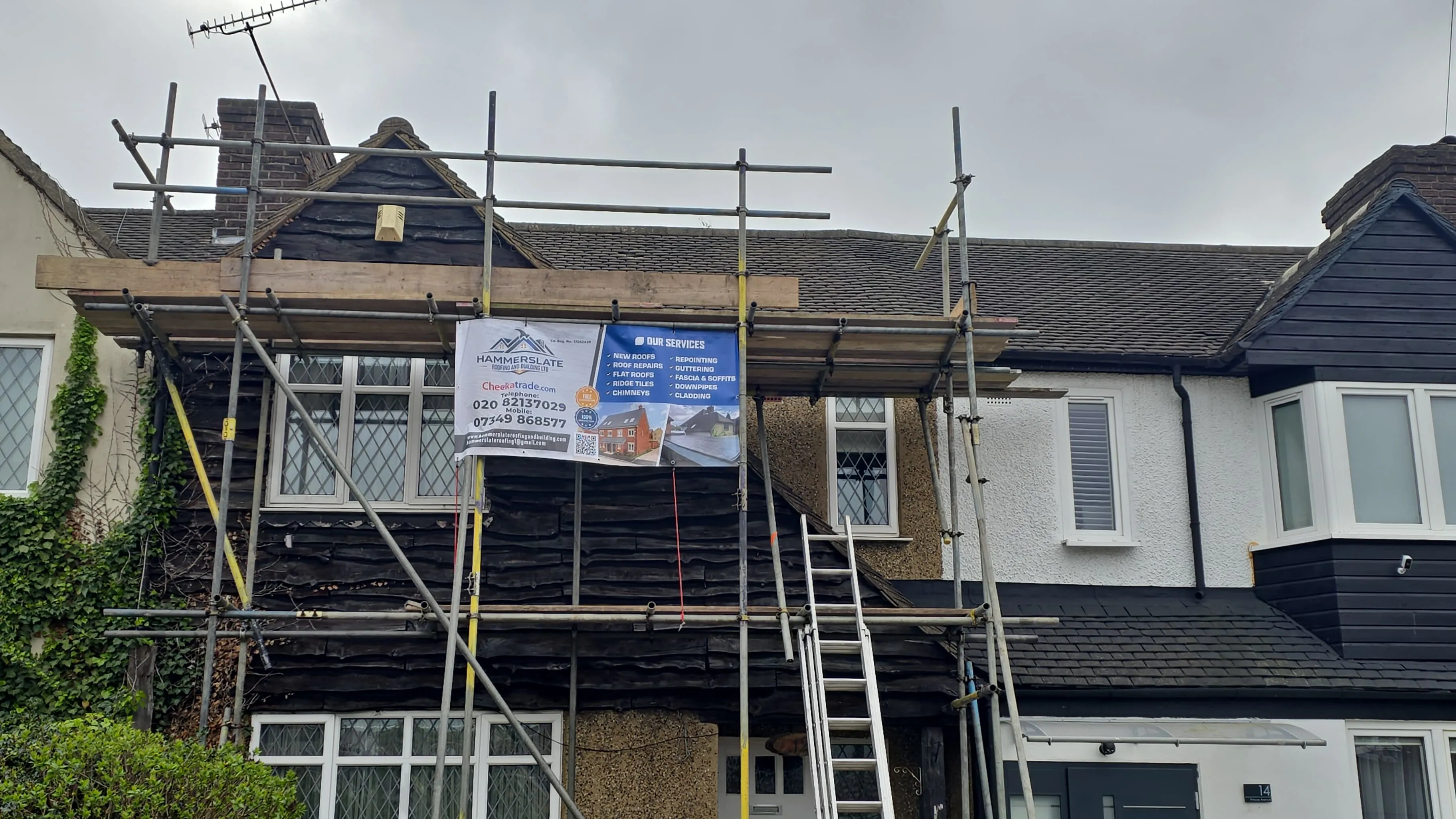 Completed roofing project on a residential property in Surrey